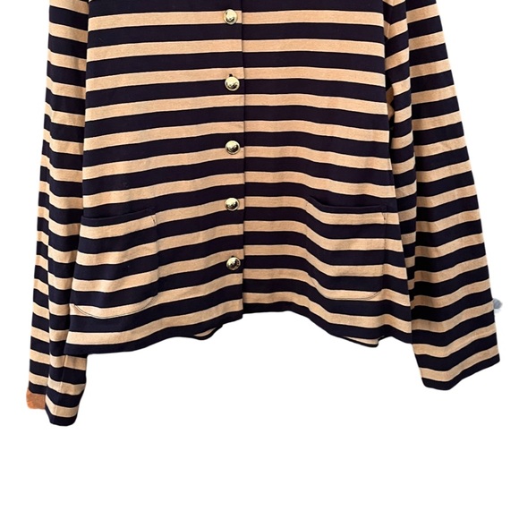 Talbots Patch Pocket Knit Cardigan sze 2X Kent Stripe - Picture 5 of 12